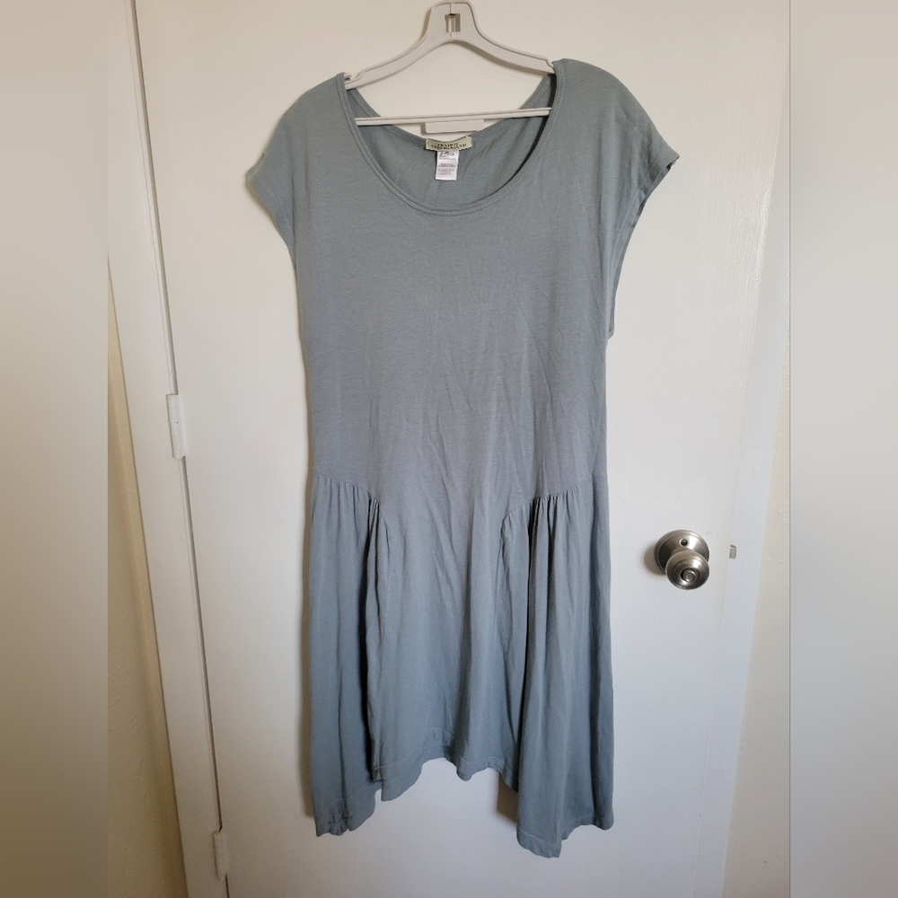 Prairie Underground Scoop Neck Pale Blue Pocket Dress